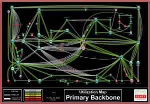 SANReN Backbone Utilisation Map